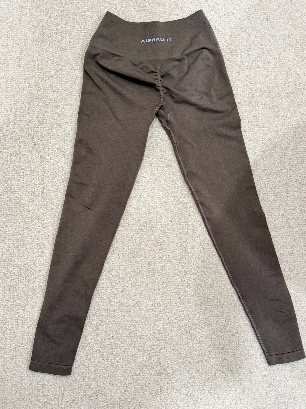 Alphalete Brown High-Rise Seamless Leggings